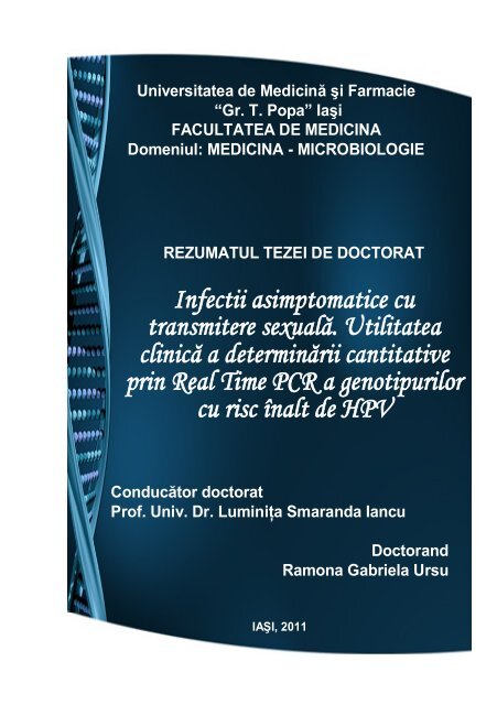 infecţii asimptomatice cu transmitere sexuală. utilitatea ... - Gr.T. Popa