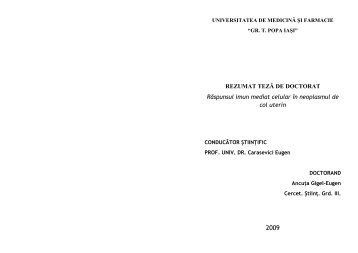 Raspunsul imun mediat celular in neoplasmul de col uterin