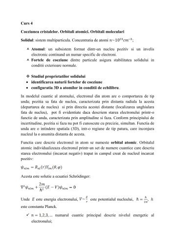 Fizica solidului. Note de curs - Lectia 4 (anul universitar 2011-2012)