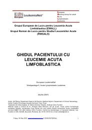 ghidul pacientului cu leucemie acuta limfoblastica - The European ...