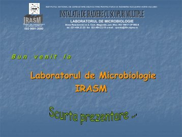 Laboratorul de Microbiologie IRASM