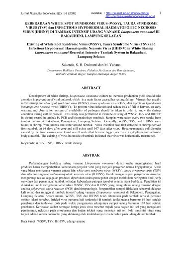 (WSSV), TAURA SYNDROME VIRUS