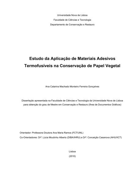 Estudo da Aplicação de Materiais Adesivos Termofusíveis na ...