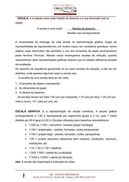 Desenho Arquitetônico - Projetos Técnicos - Instituto Consciência GO