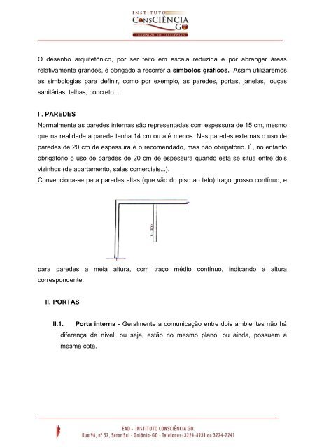 Desenho Arquitetônico - Projetos Técnicos - Instituto Consciência GO