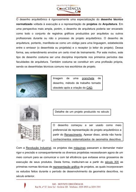 Desenho Arquitetônico - Projetos Técnicos - Instituto Consciência GO