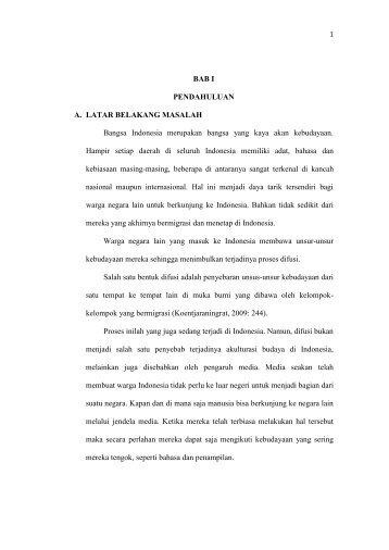 BAB I PENDAHULUAN A. LATAR BELAKANG ... - unhas repository