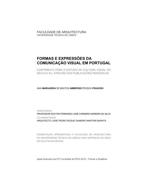 formas e expressões da comunicação visual em portugal