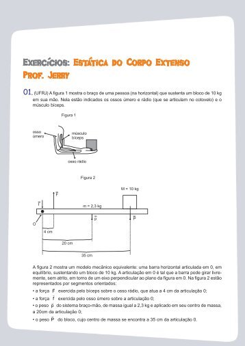 Exercícios:E stática do Corpo Extenso o Extenso Prof ... - VestibularBR