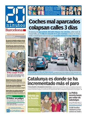 Coches mal aparcados colapsan calles 3 días - 20 Minutos