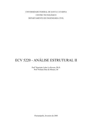 Análise Estrutural – ApostilaECV5220