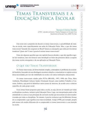 Temas transversais ea educação física escolar - Acervo Digital da ...