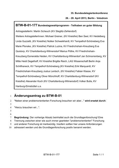 35. Ordentliche Bundesdelegiertenkonferenz 26.