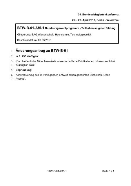 35. Ordentliche Bundesdelegiertenkonferenz 26.