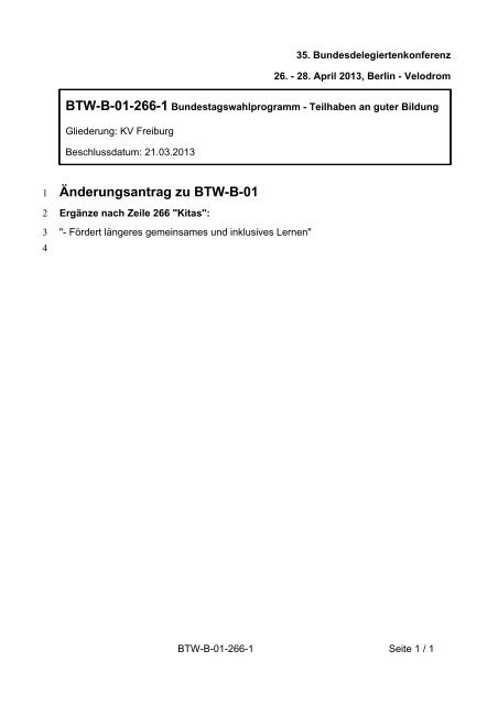 35. Ordentliche Bundesdelegiertenkonferenz 26.