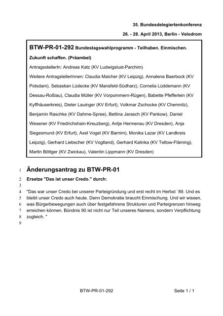 35. Ordentliche Bundesdelegiertenkonferenz 26.