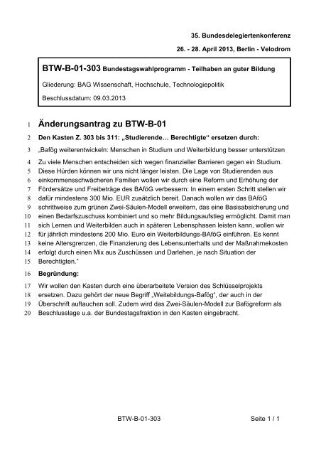 35. Ordentliche Bundesdelegiertenkonferenz 26.