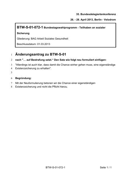 35. Ordentliche Bundesdelegiertenkonferenz 26.