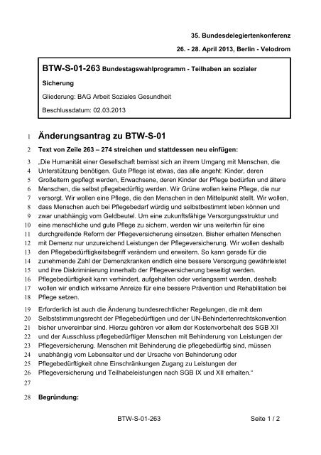 35. Ordentliche Bundesdelegiertenkonferenz 26.