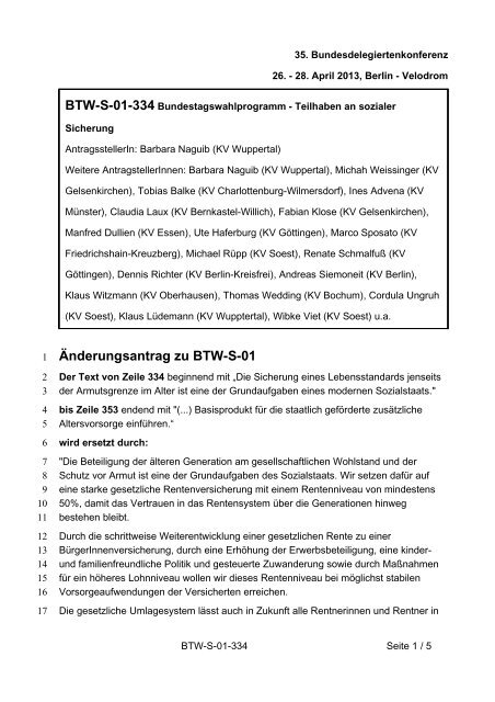 35. Ordentliche Bundesdelegiertenkonferenz 26.