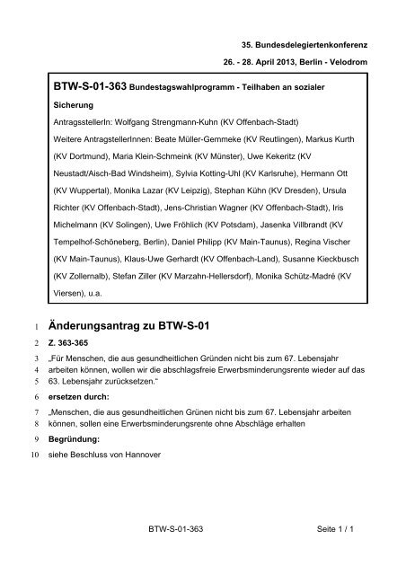 35. Ordentliche Bundesdelegiertenkonferenz 26.