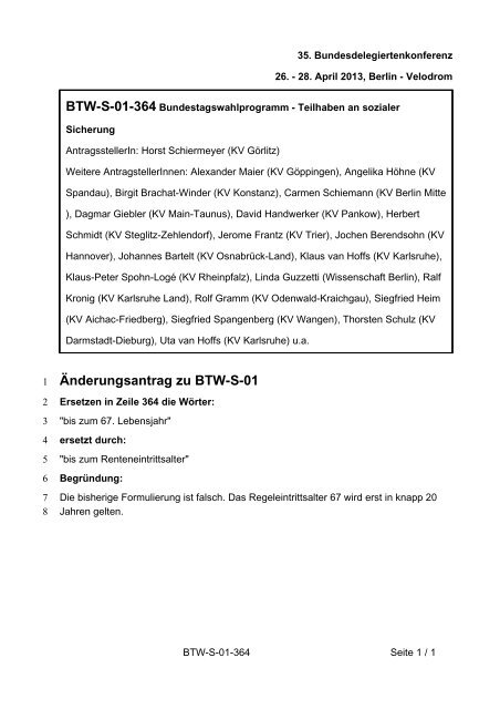 35. Ordentliche Bundesdelegiertenkonferenz 26.