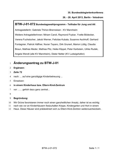 35. Ordentliche Bundesdelegiertenkonferenz 26.