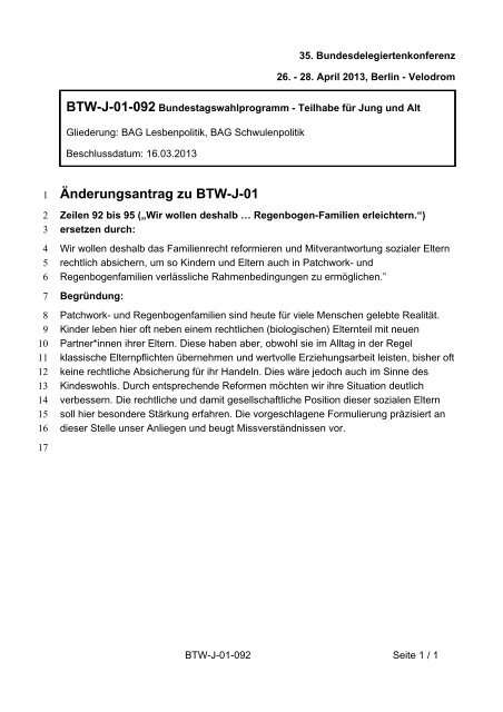 35. Ordentliche Bundesdelegiertenkonferenz 26.