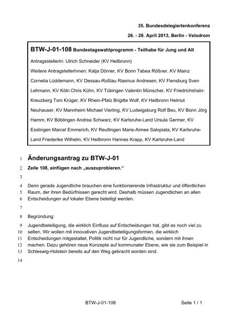 35. Ordentliche Bundesdelegiertenkonferenz 26.