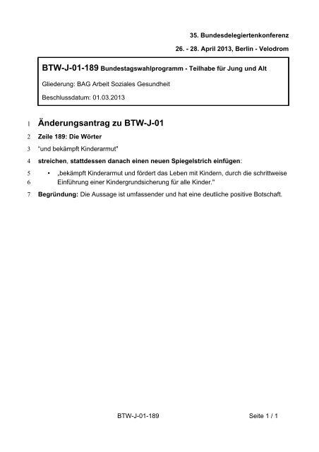 35. Ordentliche Bundesdelegiertenkonferenz 26.