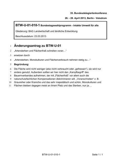 35. Ordentliche Bundesdelegiertenkonferenz 26.