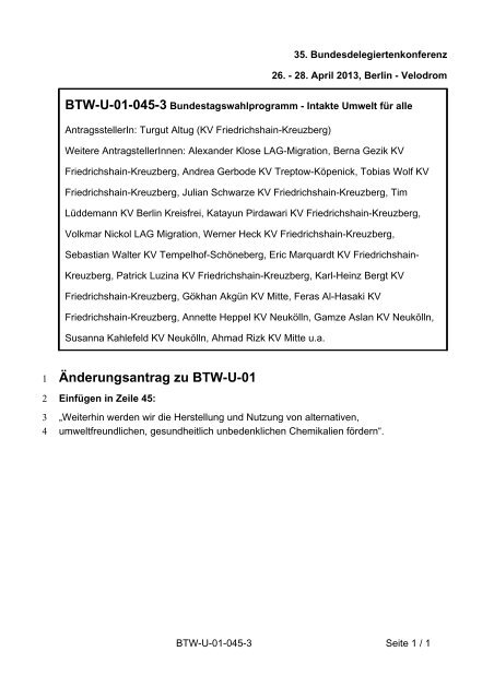 35. Ordentliche Bundesdelegiertenkonferenz 26.