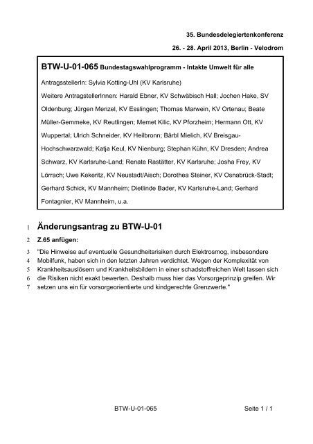 35. Ordentliche Bundesdelegiertenkonferenz 26.