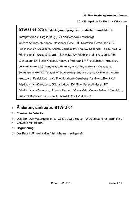 35. Ordentliche Bundesdelegiertenkonferenz 26.