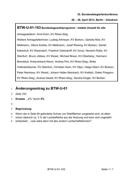 35. Ordentliche Bundesdelegiertenkonferenz 26.