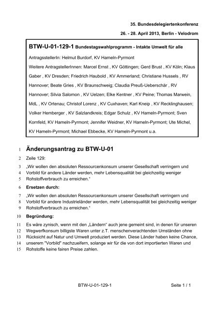 35. Ordentliche Bundesdelegiertenkonferenz 26.