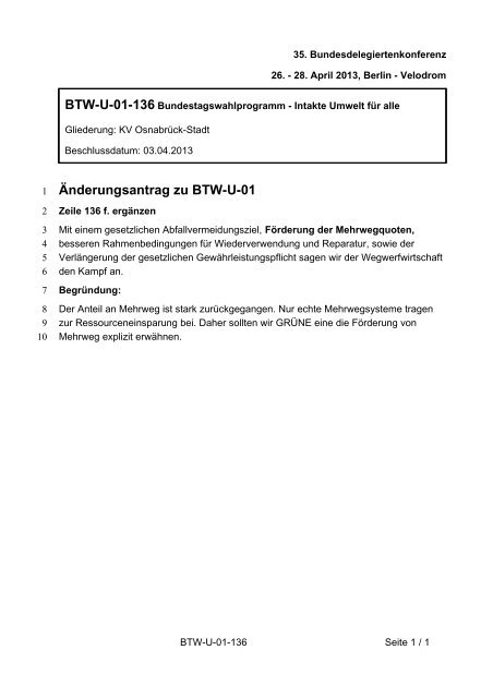 35. Ordentliche Bundesdelegiertenkonferenz 26.