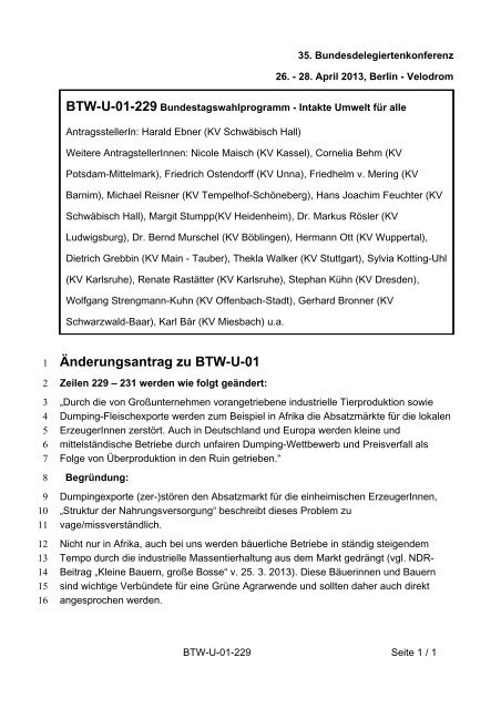 35. Ordentliche Bundesdelegiertenkonferenz 26.