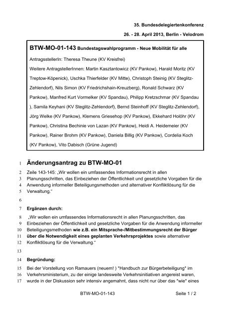 35. Ordentliche Bundesdelegiertenkonferenz 26.