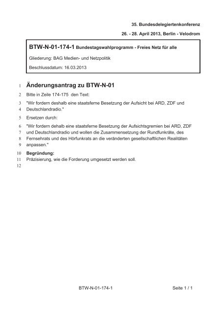 35. Ordentliche Bundesdelegiertenkonferenz 26.