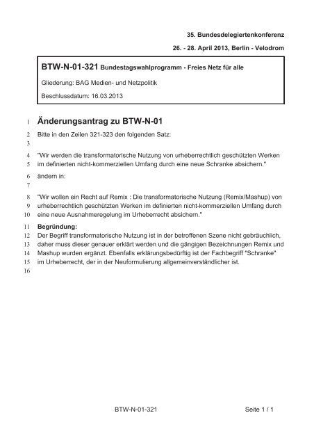 35. Ordentliche Bundesdelegiertenkonferenz 26.