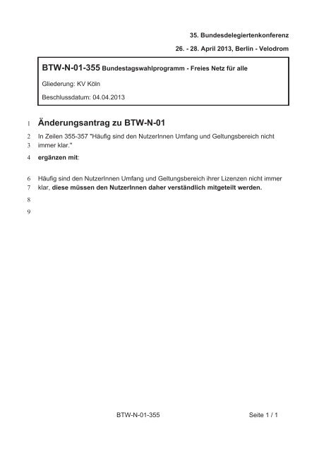 35. Ordentliche Bundesdelegiertenkonferenz 26.