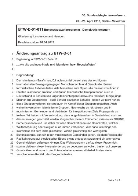 35. Ordentliche Bundesdelegiertenkonferenz 26.