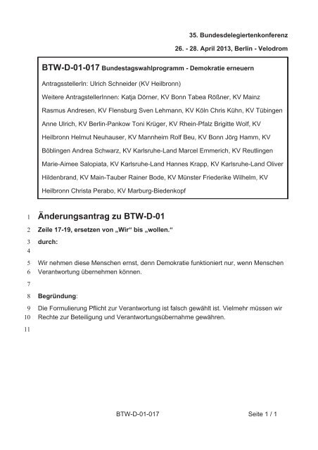 35. Ordentliche Bundesdelegiertenkonferenz 26.