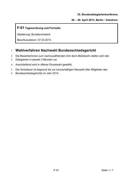 35. Ordentliche Bundesdelegiertenkonferenz 26.