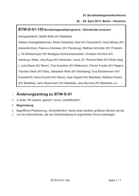 35. Ordentliche Bundesdelegiertenkonferenz 26.