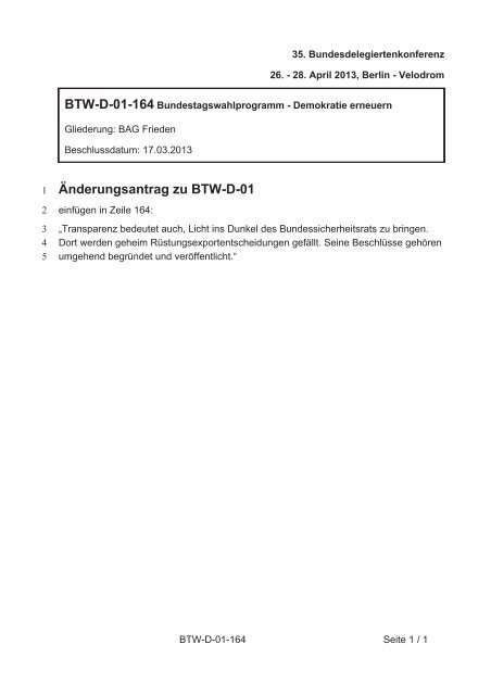 35. Ordentliche Bundesdelegiertenkonferenz 26.