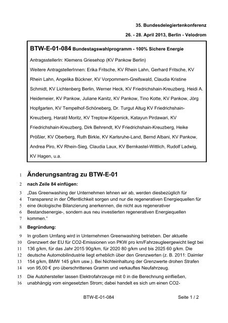 35. Ordentliche Bundesdelegiertenkonferenz 26.