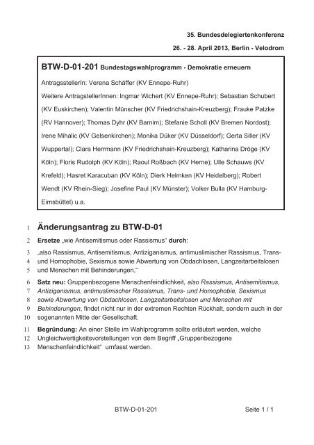 35. Ordentliche Bundesdelegiertenkonferenz 26.