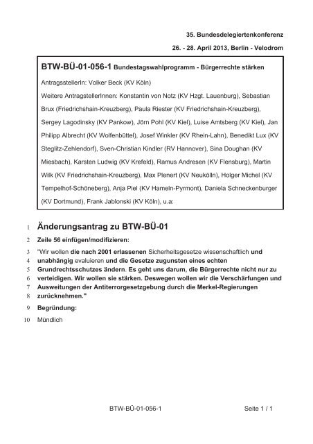 35. Ordentliche Bundesdelegiertenkonferenz 26.